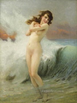 水の精「波」のヌード ギョーム・セニャック Oil Paintings